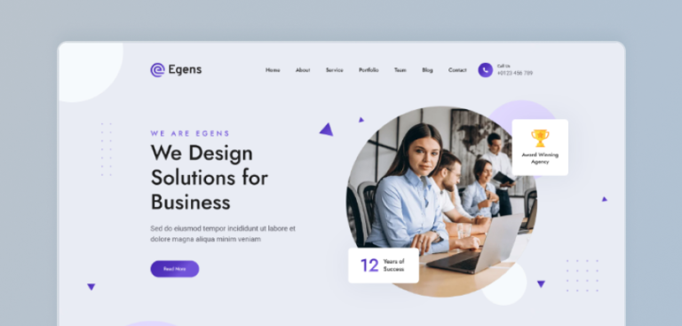 Egens – Creative Agency HTML Template